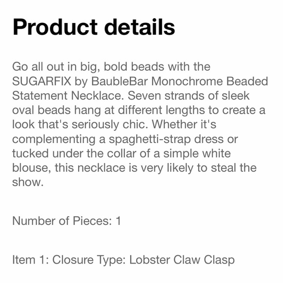 Sugarfix by Baublebar Black Beaded Layer Necklace - Picture 2 of 3